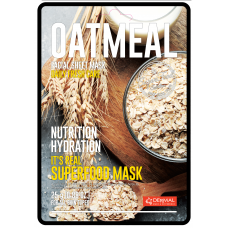 Тканевая маска It's Real Superfood Mask с экстрактом овсяной крупы DERMAL It's Real Superfood Mask OATMEAL