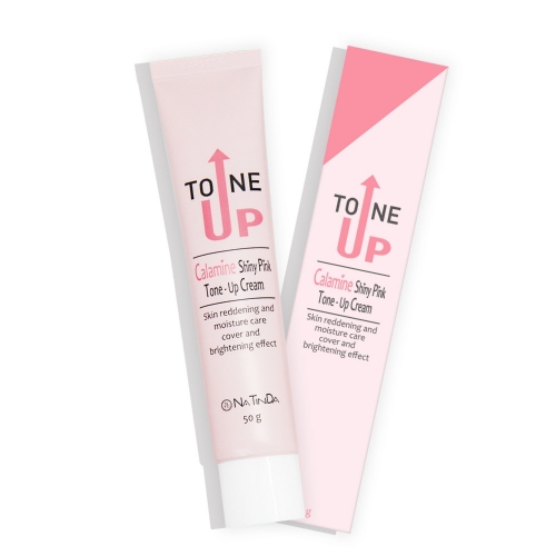 Увлажняющий крем для выравнивания тона кожи с эффектом сияния NATINDA Calamine Shiny Pink Tone-Up Cream